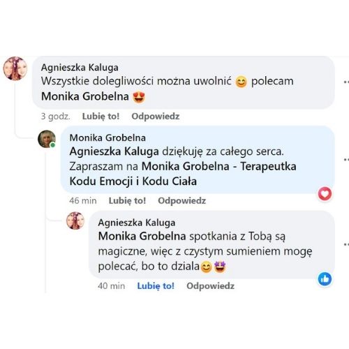 Opinia klientki po sesji Kodu Przekonań